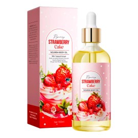Aceite Facial Y Corporal Bioaqua 100ml Nutre Body Oil Tarta De Fresas Para Masajes Hidratación Y Suavidad