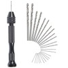 FOCCTS 25Pcs Pin Vise Hand Drill Set Holding 0.3-3.4mm Bits