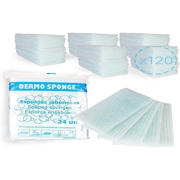 Queraltó, 120 Disposable Soap Sponges for Adults, Children and Babies,