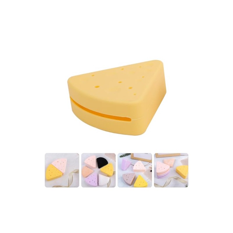 SOIMISS Caja Triangular de Silicona para Esponjas de Maquillaje Portátil