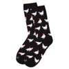 MeMoi Chickens Rayon Blend Crew Socks Medium Gray Heather One