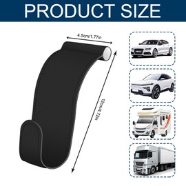 HQRNYP Car Co-Pilot Glovebox Hooks, Glove Box Organizer for Car, Anti-Scratch Vehicle Passenger Seat Storage Hanger, Auto Accessories Auto Glove Box Front Seat Hook for SUV Sedan Truck (Black)