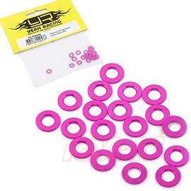 Yeah Racing YA-0391PK Aluminum M3 Flat Washer 0.25mm 20pcs Pink