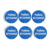 OakTree Happy Birthday Blue Holographic Hanging Swirls 6pcs