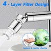 DUNSOO Tap Attachment, 360 Degree Tap Attachment Swivel in Chrome