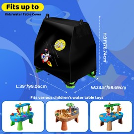 Kids Water Table Cover Fit Step2 Rain Showers Splash Pond Toddler Water Table,Outdoor Kids Sand and Water Table Toys Covers Waterproof ,Cover Only （39"L x 23.5"W x 31"H）