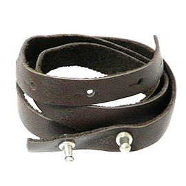 benerini Men's Dark Brown Leather Wrap Around Strap Wristband Bracelet - 237