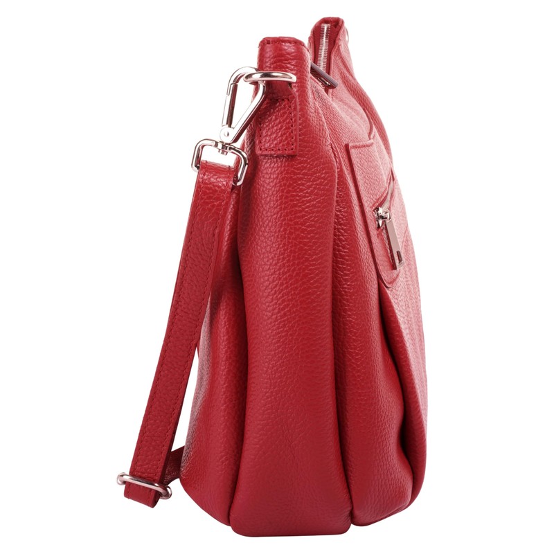 Samantha Look Women's Genuine Leather Shoulder Bag, Made in Italy,