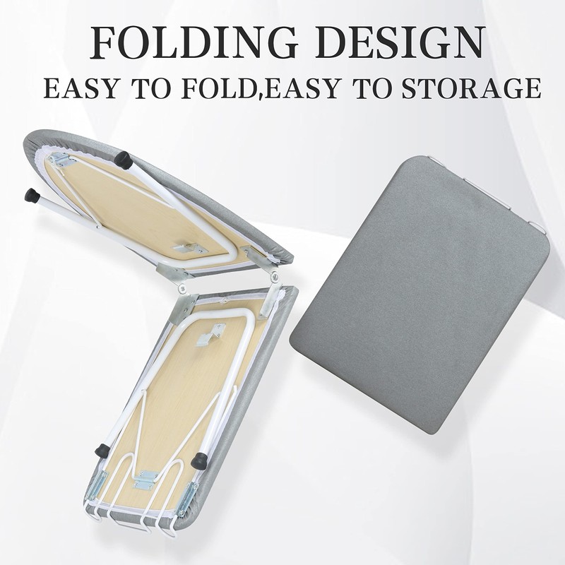 2023 Reinforced Tabletop Ironing Board,Portable Iron Board with Iron Rest,