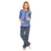Mija 4054 3-in-1 Nursing Pyjamas / Maternity Pyjamas, Blue Polka