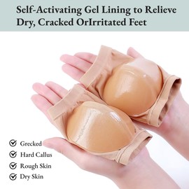 Castor Oil Pack Wrap for Foot, Castor Oil Socks for Dry Cracked Heels, Calluse, Moisturizing Heel Socks Foot Care for Women Overnight(Oil are Not Include) 2 PCS