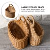 Healvian Hanging Basket for Kitchen Ginger and Garlic Organizer Woven