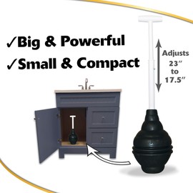 Korky BeehiveMAX Heavy Duty Toilet Plunger - Seals All Bowl Shapes – Powerful Clog Removal