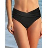 Vivola Women's Twist Bikini Bottom Moderate High Cut Swimsuit Bottom