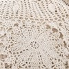 USTIDE Hand Crocheted Tablecloth Beige 100% Cotton Round Lace Tablecloths