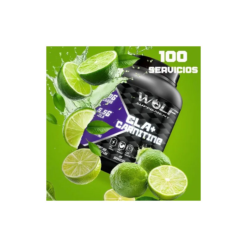 Cla Carnitina 1kg Wolf Pre Entreno 100 Servicios Sabores