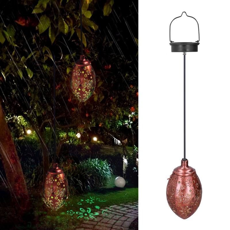 Solar Lantern IP65 Waterproof Plastic Iron Material Hanging Design Insect