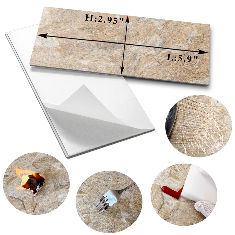 AULIGET 100-Piece Peel and Stick Backsplash Wall Tiles, 3" x
