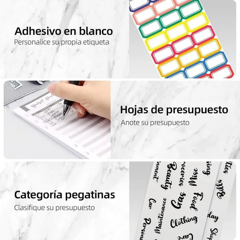 Carpeta A6 HHads 107H-abc gris liso x Unidad
