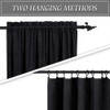 RYB Home Black Velvet Curtains for Living Room - Soft