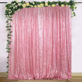ShinyBeauty 4FTx7FT Sequin backdrops,Fuchsia Pink Sequin Photo Booth Backdrop, Party backdrops, Wedding backdrops, Sparkling backdrops, Christmas Decoration (Fuchsia Pink)