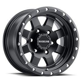 Raceline Wheels Aluminum Trailer Wheels 935B DEFENDER TR Satin Black Finish, 15X5" 5X114.3 Bolt Pattern 0mm Offset/(3"B/S), 8 Spoke Design, Utility, Boat Trailer Automotive Wheels