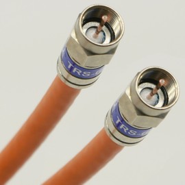 PHAT SATELLITE INTL 50ft Direct Burial Underground RG6 Coaxial Cable 18AWG Gel Coated Braid Weather Seal All Brass Connectors UL ETL Broadband Internet Modem HD OTA Antenna Digital Cable TV RG-6 Coax