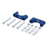 Set of CNC Mudguard Clamps Blue Anodised for Disc Brake