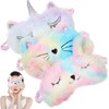 Yardwe 3pcs Plush Sleep Mask Set for Travel and Office Use, Comfortable and Breathable Polyester Eye Covers for Napping, for Office Workers and Students