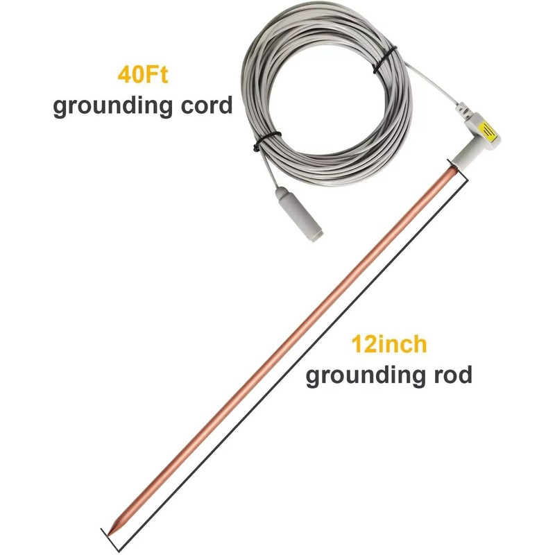 MOKIKUBA Grounding Rod with 40ft Wire, Connects Your Body to