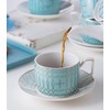 Jusalpha Porcelain Tea Set-Service of 4- Modern Elegant Mint Green