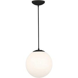 Access Lighting 23941-MBL/OPL Pearl Pendant, 1-Light 60 Watts, Matte Black