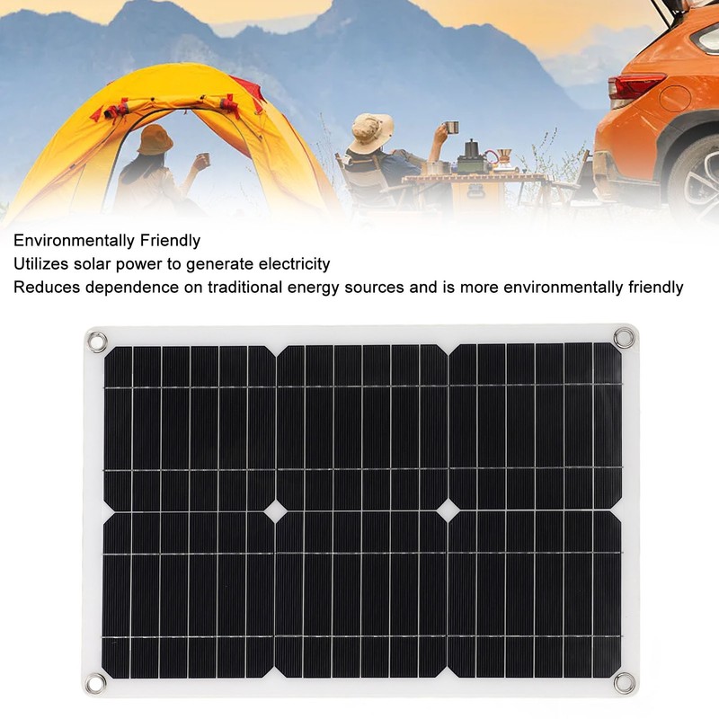 18V 20W Portable Solar Panel Semi Flexible Monocrystalline Waterproof Solar