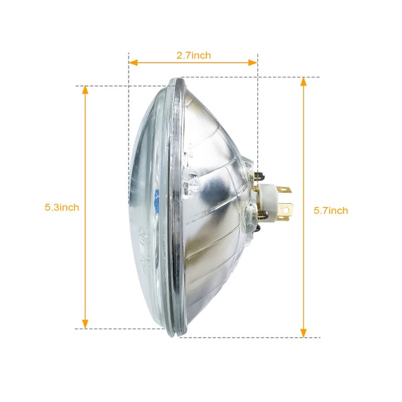 SJMYXCLW 4Pcs 5.75" 5-3/4 inch Round Headlights High Low Beam