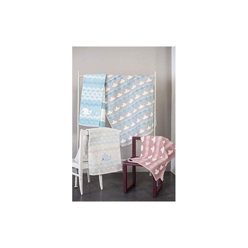 Fussenegger baby blanket cotton blend blue size 65x90 cm