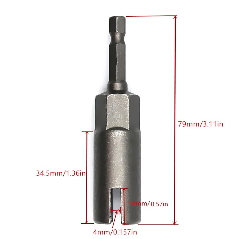 1PCS Deep Power Wing Nut Driver, 1/4" Hex Shank Slot