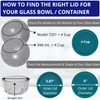 KlareWare Replacement Lids for - 4 Cup Storage Bowl Covers,