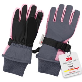 Guantes de invierno para niños más cálidos, impermeables, para niñas y niños, ideales para nieve y esquí