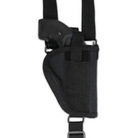 Barsony New Cross Harness Vertical Shoulder Holster for 2" Snub Nose .22 .38 .357 Revolvers (S&W 43C 8 RDS 351C 7 RDS, Right)