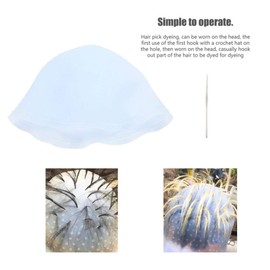 Gorro De Gel De Silicona Para Peluquería, Gorro De Tinte Para Teñir El Cabello, Gorro Resaltador Herramientas De Peinado Con Gancho Para Salón De Belleza, Peluquero Y Uso Doméstico(Azul)