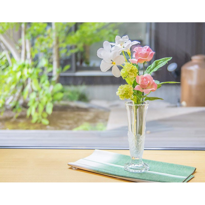 Aderia F-70440 Flower Vase, Clear, Approx. Diameter 2.6 (Base 2.6)