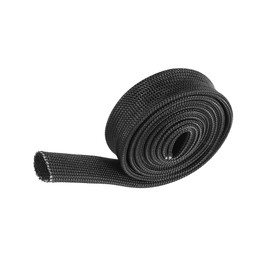 VekAuto Fiberglass Heat Wire Shield Sleeve Heat High Temp Shield Adjustable Heat Shield 3.2ft 10mm 3/8" Black for Car Wire Loom Protection Auto Accessories