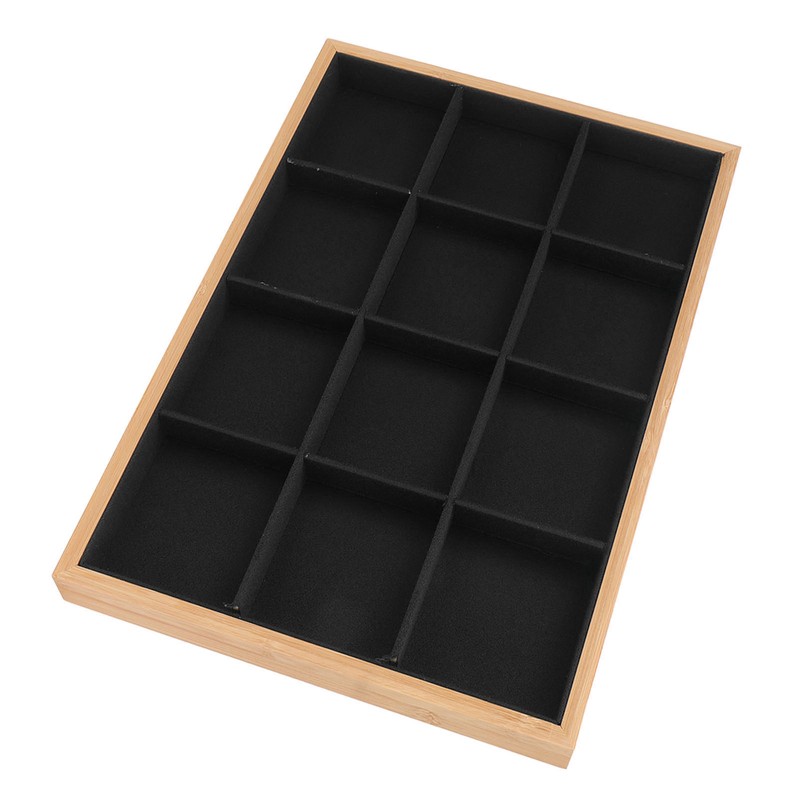 12 Grid Jewelry Tray Soft Elegant Appearance Strong Light Weight