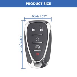 Funda de repuesto para llavero Chevy Equinox 2018-2021 y Blazer 2019-2020 con control remoto de 5 botones (M3N-40821302 HYQ4AA compatible) Protector de entrada sin llave duradero para modelos