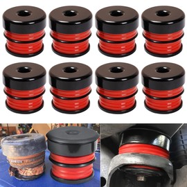 HY-SPEED Red 8 Pack Silicone Body Mount Kit Compatible with 2008-2016 F250 F350 Crew Cab Superior Silicone Cab Mount Bushings Improve Bumpy Ride Durable Components Outperforms OEM and PU Mounts