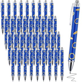 Sayglossy 36 Pcs Blue Hedgehog Gold Ring Ballpoint Pens Video Game Party Gifts Bulk Click Gel Pens with Black Ink Fun Cartoon Party Favor for Students Back to School Birthday Gifts Class Awards
