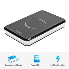 Lazmin 915Mhz Desktop UHF RFID Reader, USB Interface Card Reader Electronic Tag NonContact LED Display Supports ISO180006C and ISO180006B