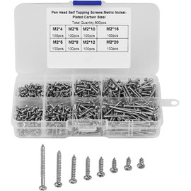 TAORAYO Self Tapping Screws, Wood Screws, Truss Head Tapping Screws, Wood Screw Set, Screw Nails, Truss Head Tapping Screws, Cross Hole Plate, Round Head Screws, Carbon Steel, Furniture Repair, DIY Fixing, Woodworking Screws, Repair Tool, Storage Box Inc