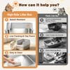 AIPERRO Small Stainless Steel Cat Litter Box for Kitten &