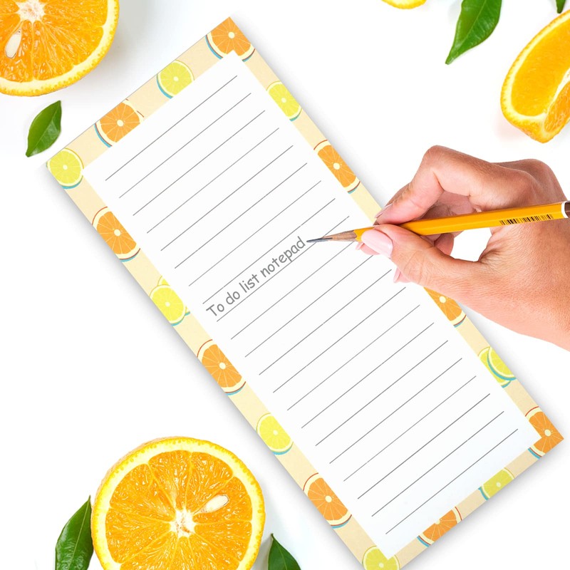 Joyberg 4 Pack Magnetic Notepads for Refrigerator, Grocery List Magnet